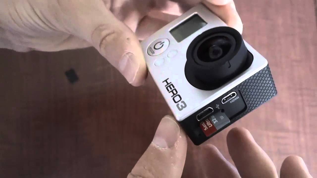 How to Put a Micro SD Card into GoPro Hero 3 Camera - YouTube